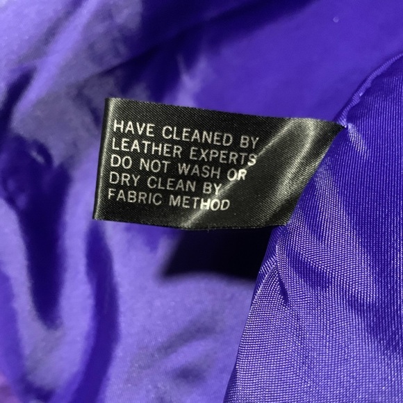 Vintage Atlantic Beach Leather Coat works bright purple suede leather jacket - Picture 11 of 11